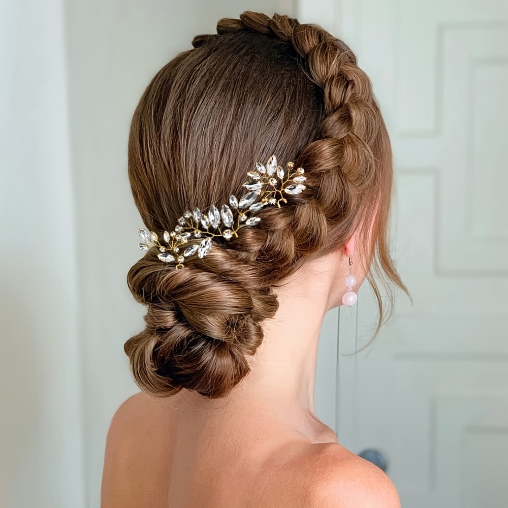 6pcs Bride Wedding Hair Additions, Elegant Headwear